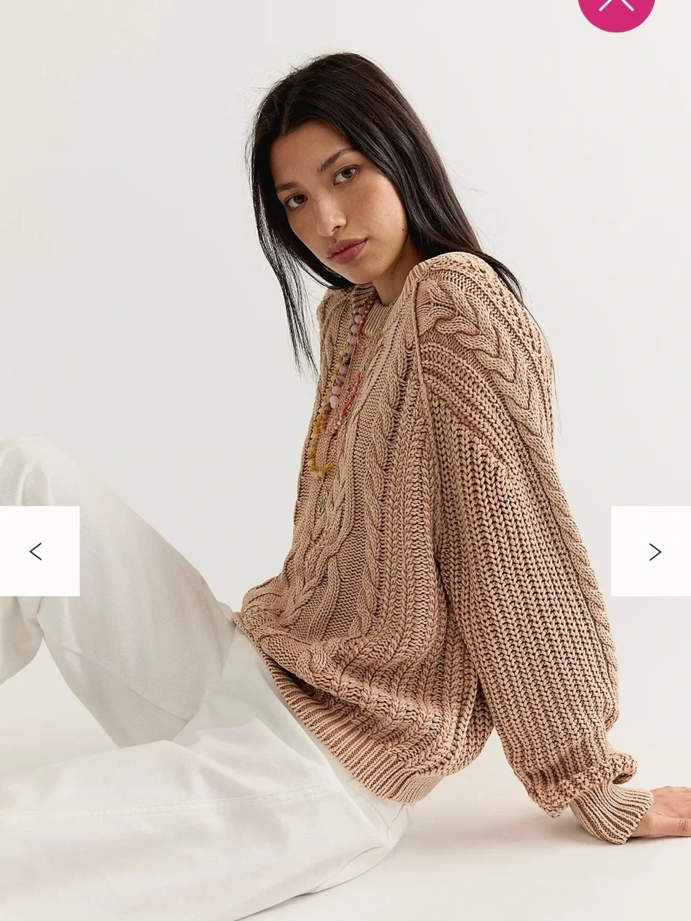 Free People Frankie Cable Knit Sweater